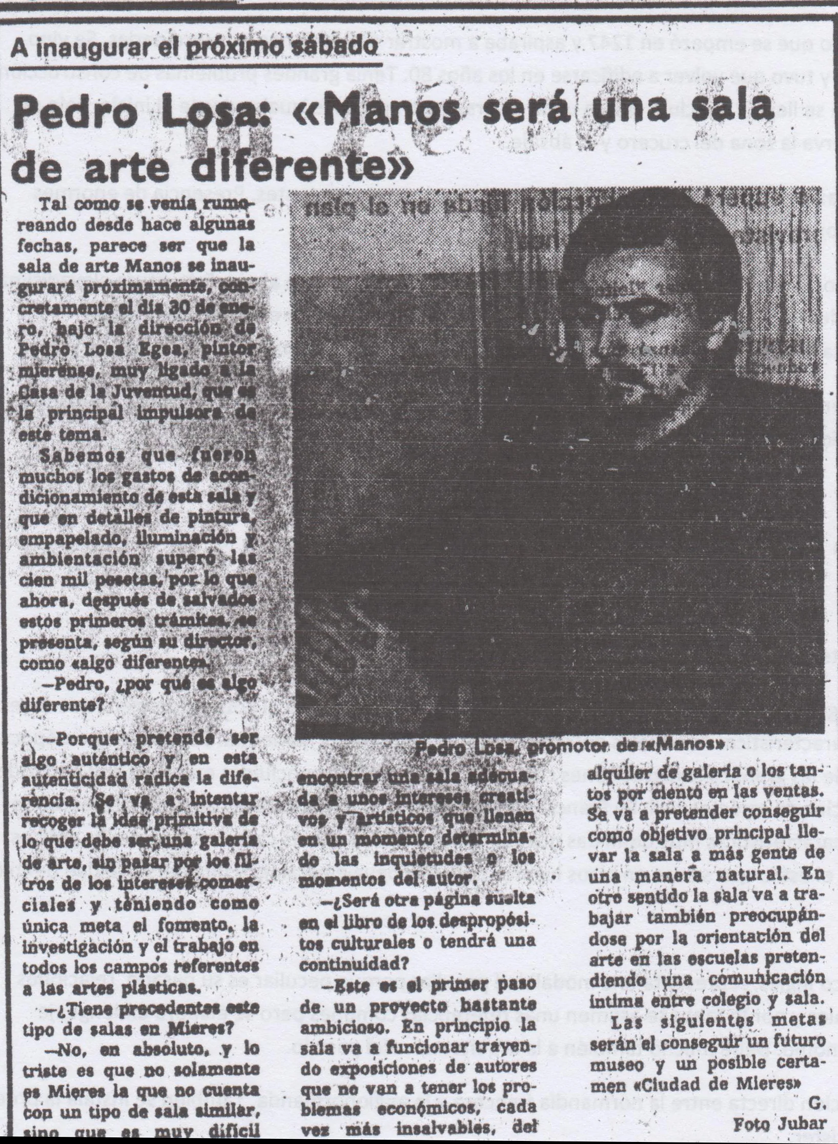 Recorte de prensa — Pedro Losa