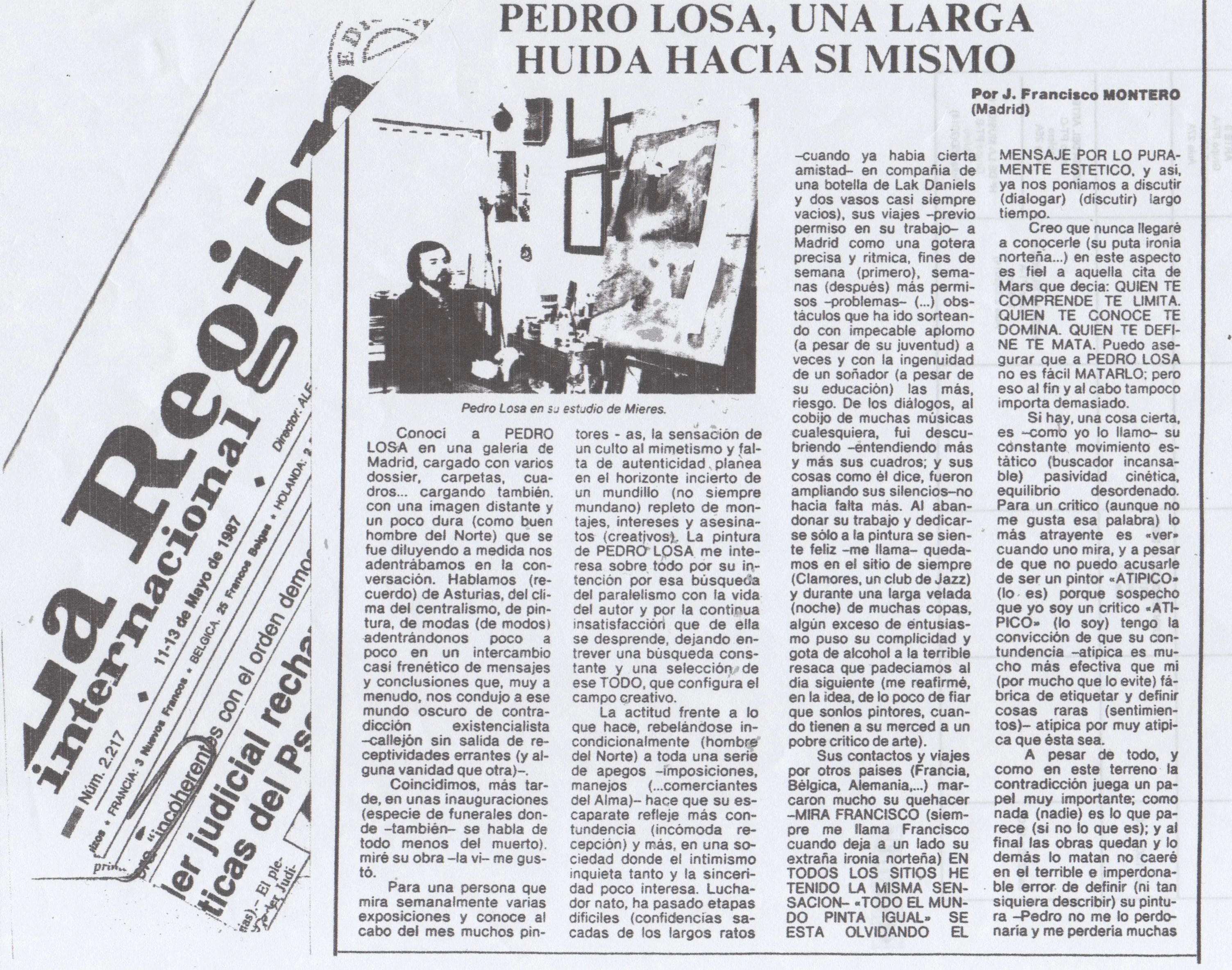 Recorte de prensa — Pedro Losa