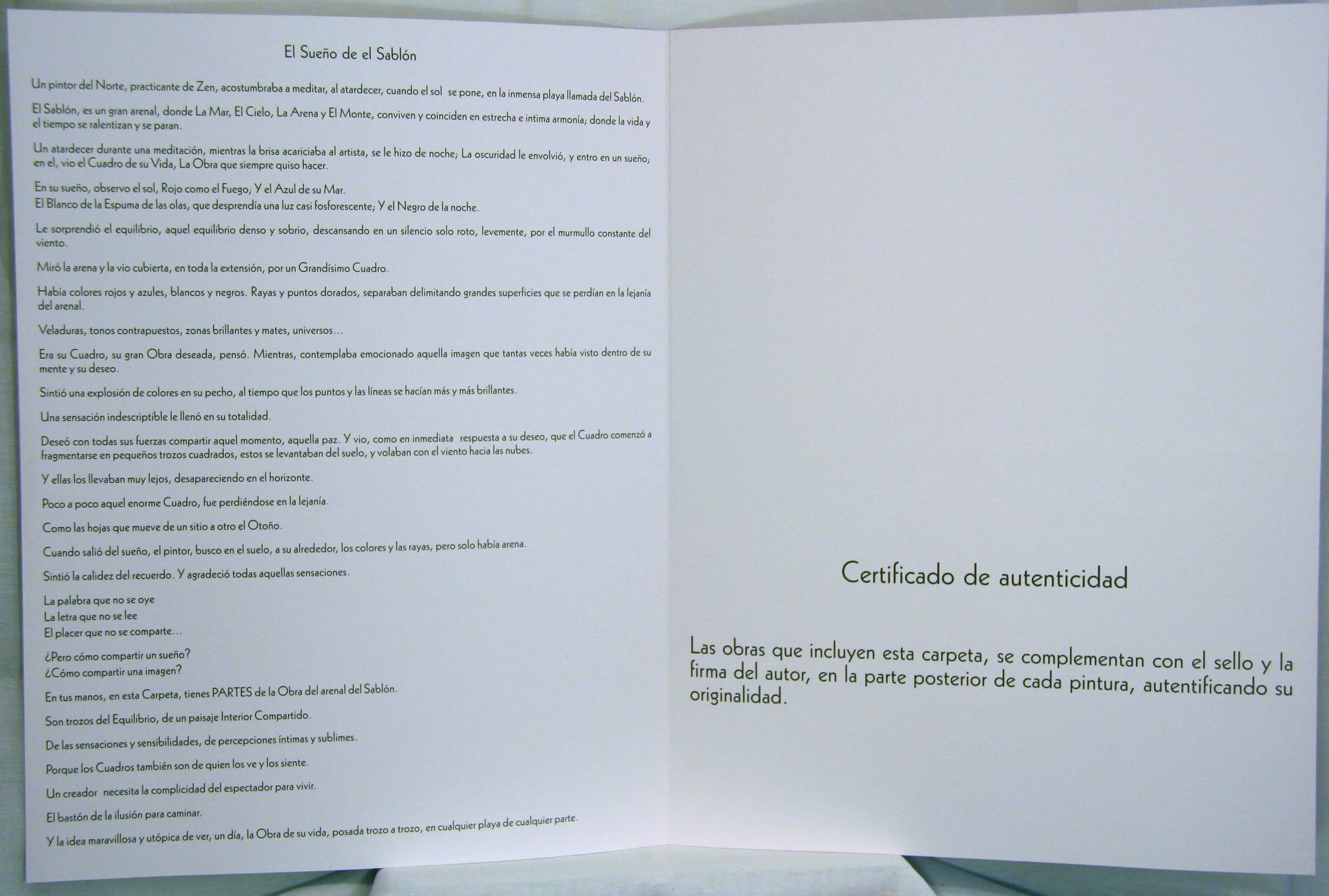 Carpeta de Originales — El Sueño de El Sablón — Pedro Losa